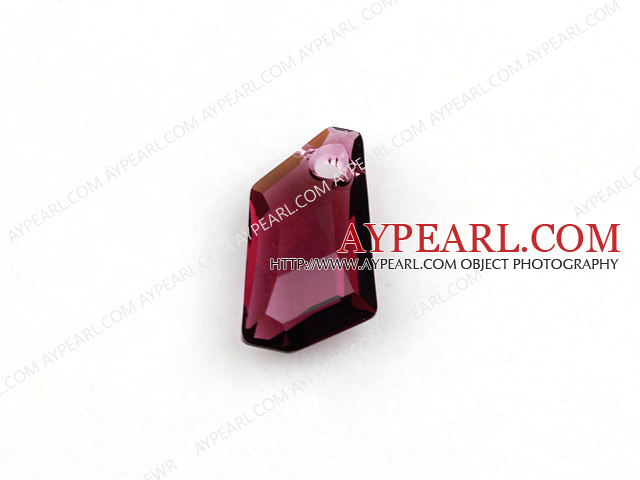 austrian crystal beads,18mm prismatic,red, sold per pkg of 2