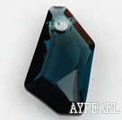 austrian crystal beads,18mm prismatic,dark blue, sold per pkg of 2