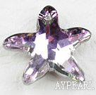 austrian crystal beads, 20mm starfish,white AB color, sold per pkg of 2