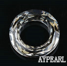 austrian crystal beads,14mm ring, transparent, sold per pkg of 2