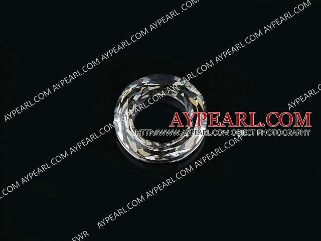 austrian crystal beads,14mm ring, transparent, sold per pkg of 2