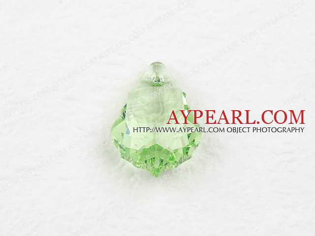 austrian crystal beads,22mm baroque,light green,sold per pkg of 2