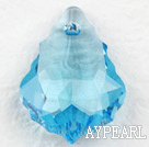 austrian crystal beads,22mm baroque,blue,sold per pkg of 2