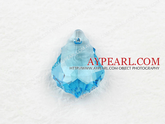 austrian crystal beads,22mm baroque,blue,sold per pkg of 2