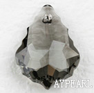 austrian crystal beads,22mm baroque,grey,sold per pkg of 2