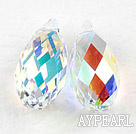 austrian crystal beads,17mm waterdrop,white,multidimensional,sold per pkg of 2