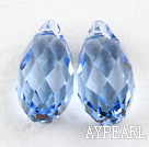 austrian crystal beads,17mm waterdrop,blue,multidimensional,sold per pkg of 2