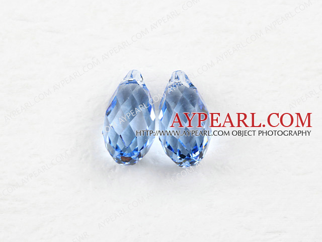 austrian crystal beads,17mm waterdrop,blue,multidimensional,sold per pkg of 2