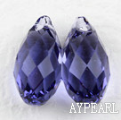 austrian crystal beads,17mm waterdrop,amethyst,multidimensional,sold per pkg of 2