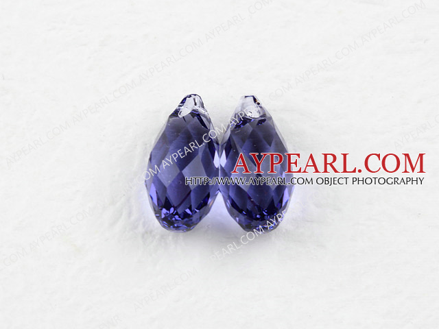 austrian crystal beads,17mm waterdrop,amethyst,multidimensional,sold per pkg of 2