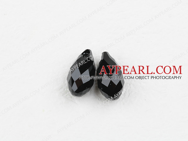 austrian crystal beads,17mm waterdrop,black,multidimensional,sold per pkg of 2