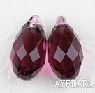 austrian crystal beads,17mm waterdrop,garnet,multidimensional,sold per pkg of 2