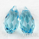 austrian crystal beads,17mm waterdrop,blue,multidimensional,sold per pkg of 2