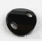 austrian crystal beads,18mm slice,black,two holes,sold per pkg of 2