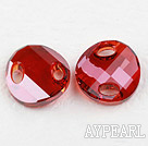 austrian crystal beads,18mm slice,red,two holes,sold per pkg of 2