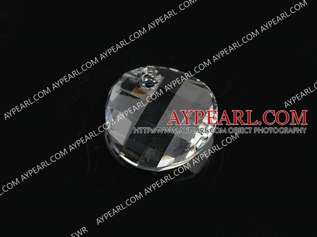 austrian crystal beads,18mm slice,transparent, slided drill,sold per pkg of 2