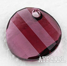 austrian crystal beads,18mm slice,dark red, slided drill,sold per pkg of 2