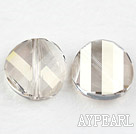 austrian crystal beads,18mm champagne slice ,direct hole, sold per pkg of 2