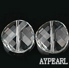 austrian crystal beads,18mm transparent slice ,direct hole, sold per pkg of 2