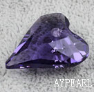 Austrain crystal pendants, purple, 27mm heart shape. Sold per pkg of 2.