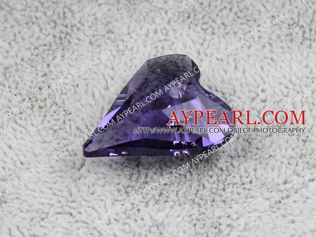 Austrain crystal pendants, purple, 27mm heart shape. Sold per pkg of 2.