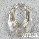 Austrain crystal beads, transparant, 30mm ring shape. Sold per pkg of 2.