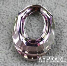 Austrain crystal beads, AB color, 30mm ring shape. Sold per pkg of 2.