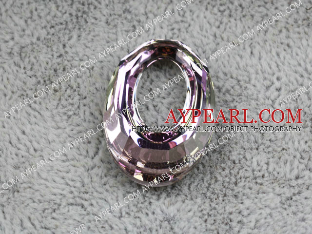 Austrain crystal beads, AB color, 30mm ring shape. Sold per pkg of 2.