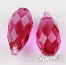 Austrain crystal pendants, purplish red, 13mm  edge hole. Sold per pkg of 2.