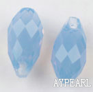 Austrain crystal pendants, blue, 13mm  edge hole. Sold per pkg of 2.