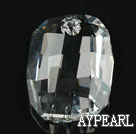 Austrain crystal pendants, transparant, 28mm  heterotypic hyphosis. Sold per pkg of 2.