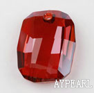 Austrain crystal pendants, red, 28mm  heterotypic hyphosis. Sold per pkg of 2.