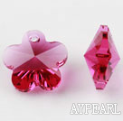 Austrain crystal pendants, purplish red, 6mm  quincunx. Sold per pkg of 2.