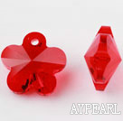 Austrain crystal pendants, purplish red, 6mm  quincunx. Sold per pkg of 2.
