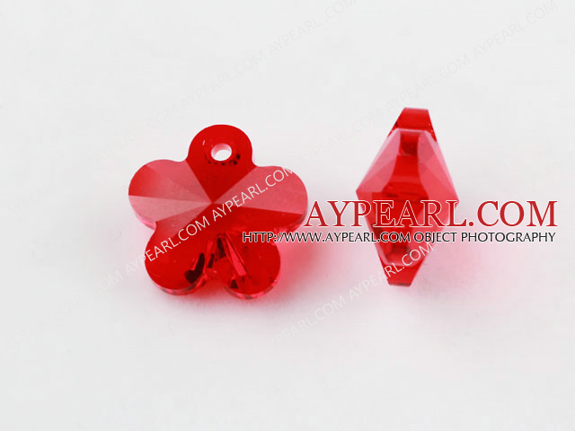 Austrain crystal pendants, purplish red, 6mm  quincunx. Sold per pkg of 2.