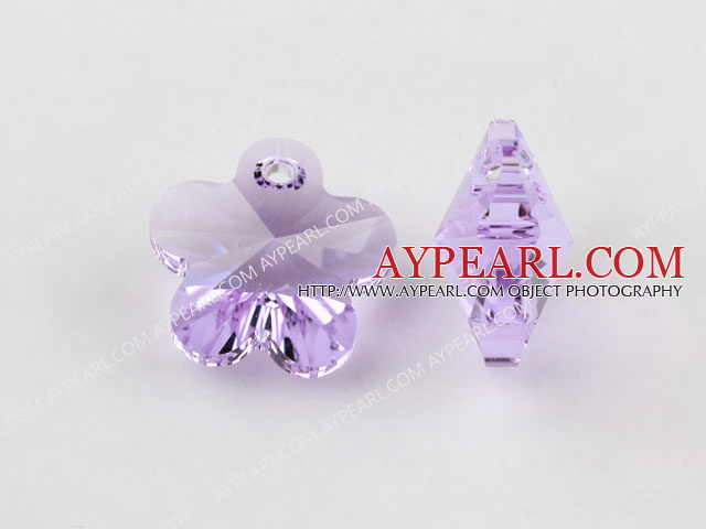 Austrain crystal pendants, purplish red, 6mm  quincunx. Sold per pkg of 2.