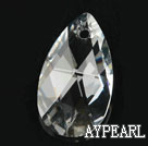 Austrian crystal beads, transparant, 22mm  tear drop shape. Sold per pkg of 2.