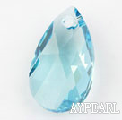 Austrian crystal beads, light blue, 22mm  tear drop shape. Sold per pkg of 2.