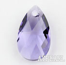 Austrian crystal beads, purple, 22mm tear drop shape. Sold per pkg of 2.
