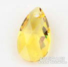 Austrian crystal beads, golden, 22mm tear drop shape. Sold per pkg of 2.