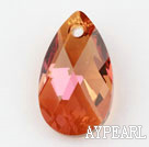 Austrian crystal beads, orange, 22mm  tear drop shape. Sold per pkg of 2.