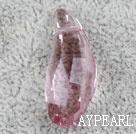 Austrian crystal pendants, red, 28mm faceted lily. Sold per pkg of 2.