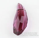 Austrian crystal pendants, purplish red, 28mm faceted lily. Sold per pkg of 2.