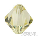 Austrian crystal beads, 4mm bicone,light yellow . Sold per pkg of 1440