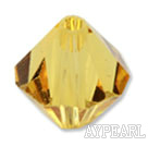 Austrian crystal beads, 4mm bicone,ginger. Sold per pkg of 1440