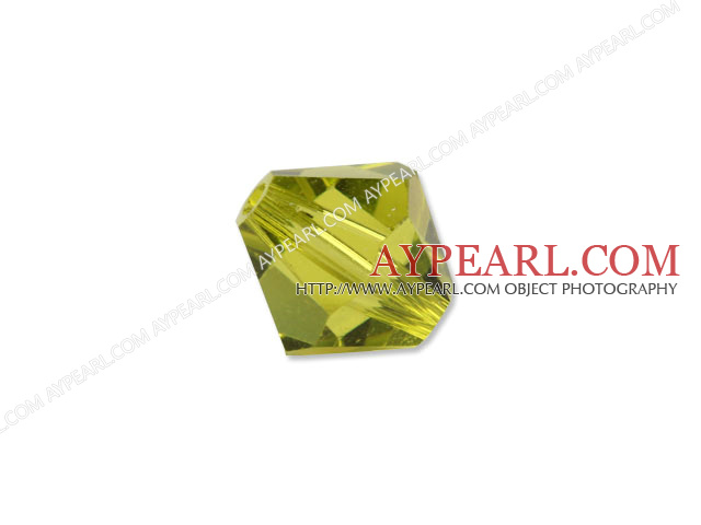 Austrian crystal beads, 4mm bicone,light kelly . Sold per pkg of 1440