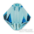 Austrian crystal beads, 4mm bicone,blue. Sold per pkg of 1440