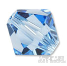 Austrian crystal beads, 4mm bicone,light blue . Sold per pkg of 1440