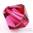 Austrian crystal beads, 4mm bicone,rose . Sold per pkg of 1440