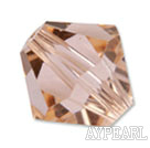 Austrian crystal beads, 4mm bicone,champagne . Sold per pkg of 1440